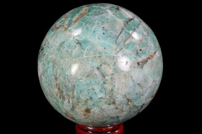 Polished Amazonite Crystal Sphere - Madagascar #78738